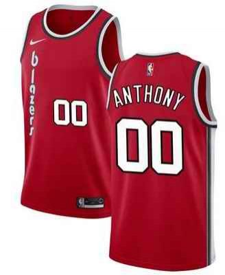 Men's Portland Trail Blazers #00 Carmelo Anthony Red 2019 Classic Edition Stitched NBA Jersey