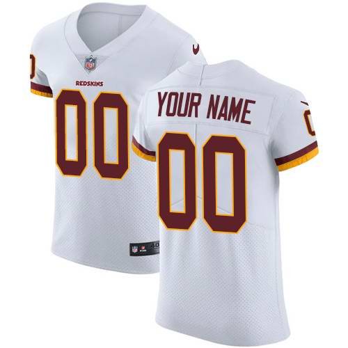 Men's Washington Redskins White Vapor Untouchable Custom Elite NFL Stitched Jersey