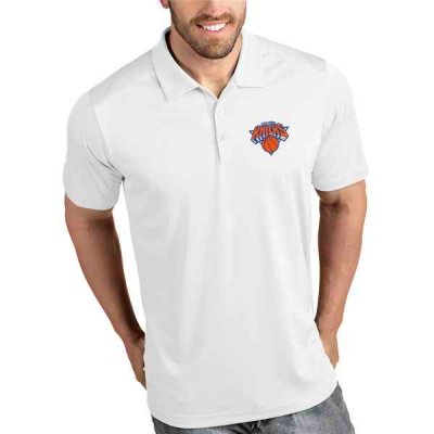 Men's New York Knicks Antigua White Legacy Pique Polo