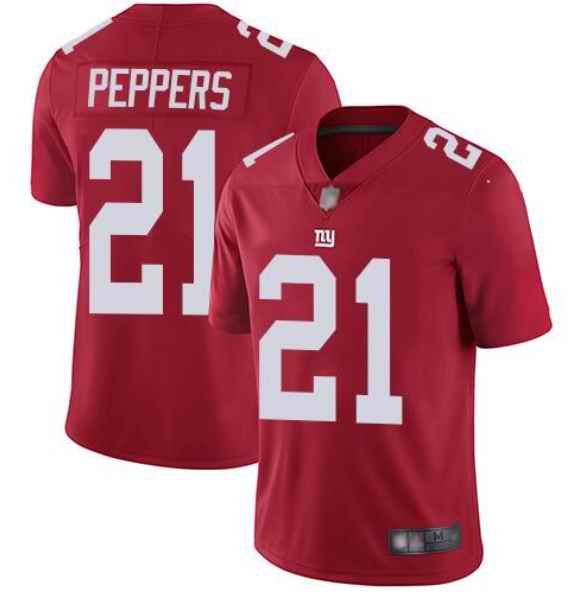 Youth New York Giants #21 Jabrill Peppers Red Vapor Stitched NFL Jersey