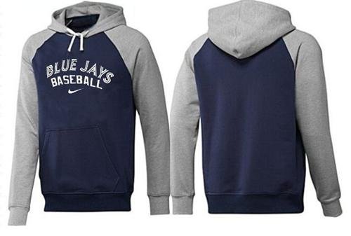 Toronto Blue Jays Pullover Hoodie Dark Blue & Grey