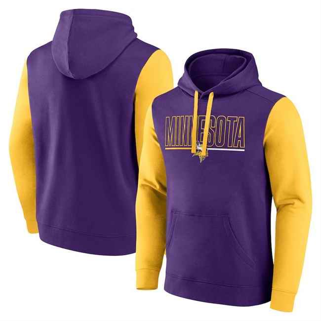 Men's Minnesota Vikings Purple/Gold Fleece Pullover Hoodie