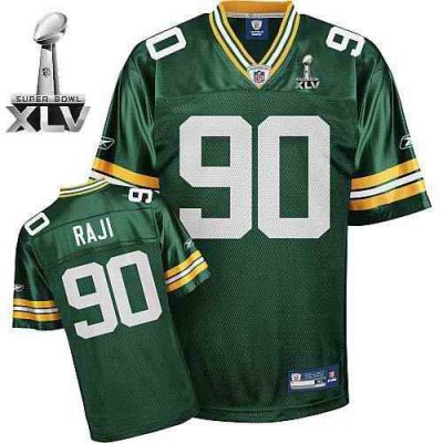 Packers #90 B.J.Raji Green Super Bowl XLV Stitched Youth NFL Jersey