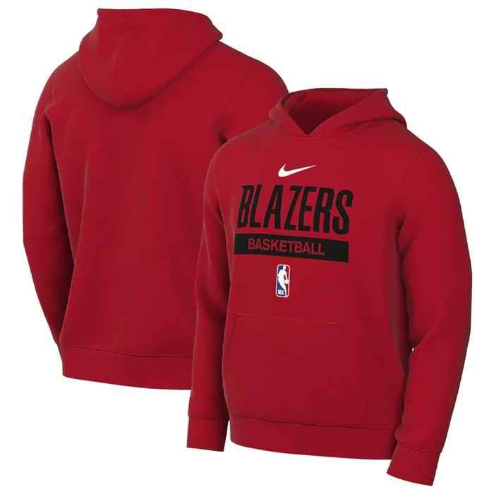 Men's Portland Trail Blazers Red Spotlight Fleece Overhead Hoodie