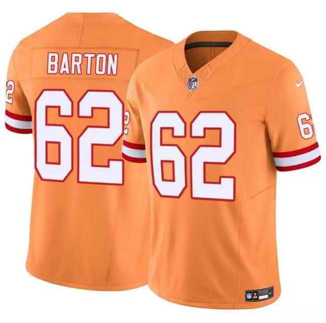 Youth Tampa Bay Buccaneers #62 Graham Barton Orange 2024 Draft F.U.S.E  Throwback Vapor Untouchable Limited Stitched Jersey