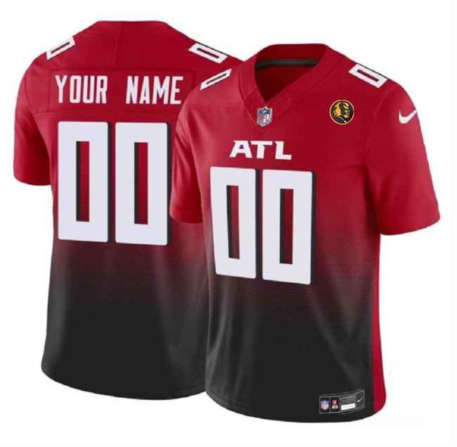 Men's Atlanta Falcons Active Player Custom Red 2023 F.U.S.E. With John Madden Patch Vapor Limited Stitched Football Jersey