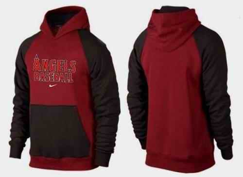 Los Angeles Angels Pullover Hoodie Burgundy Red & Black