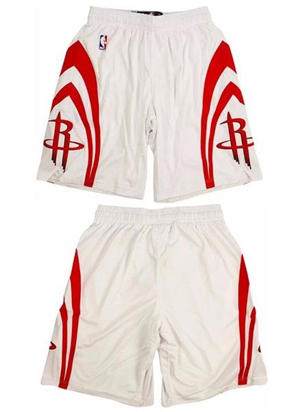 Men's Houston Rockets White Shorts (Run Small)