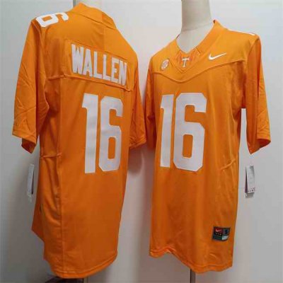 Men's Tennessee Volunteers #16 Morgan Wallen Orange F.U.S.E. Stitched Jersey