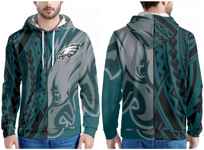 Men's Philadelphia Eagles Green Pullover Hoodie