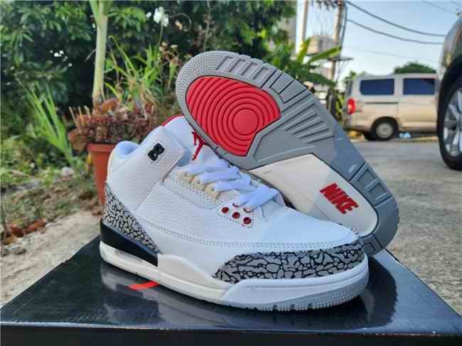 Women's Running weapon Air Jordan 3 White shoes 0050