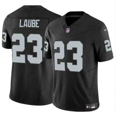 Men's Las Vegas Raiders #23 Dylan Laube Black 2024 F.U.S.E Vapor Stitched Football Jersey