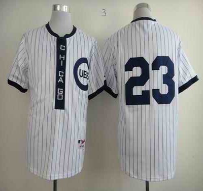 Cubs #23 Ryne Sandberg White 1909 Turn Back The Clock Stitched MLB Jersey