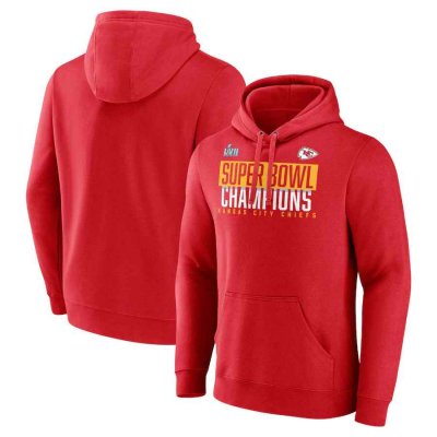 Men's Kansas City Chiefs Red AFC Champions Team Slogan Pullover Hoodie