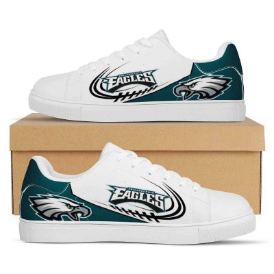 Women's Philadelphia Eagles Low Top Leather Sneakers 003