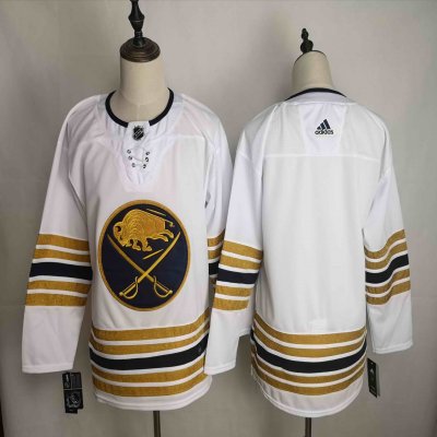 Men's Buffalo Sabres 2019 White 50th Season Stitched NHL Jersey