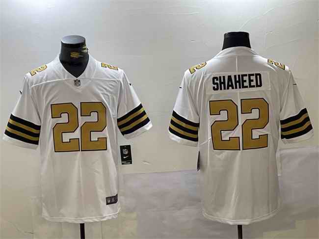 Men's New Orleans Saints #22 Rashid Shaheed White Vapor Limited Stitched Football Jersey