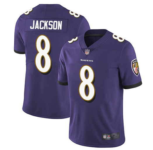 Toddlers Baltimore Ravens #8 Lamar Jackson Purple Vapor Untouchable Football Jersey