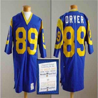 Men's Los Angeles Rams #89 Fred Dryer Blue Stitched Jersey