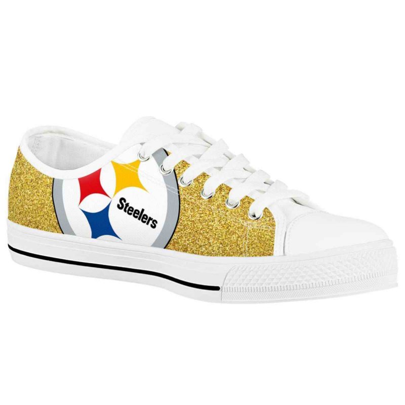 Men's Pittsburgh Steelers Low Top Canvas Sneakers 004