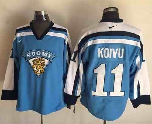 Canadiens #11 Saku Koivu Light Blue Nike Throwback Stitched NHL Jersey