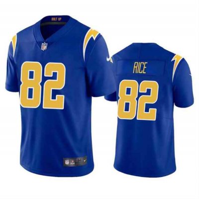 Youth Los Angeles Chargers #82 Brenden Rice Royal 2024 Draft Vapor Limited Stitched Football Jersey