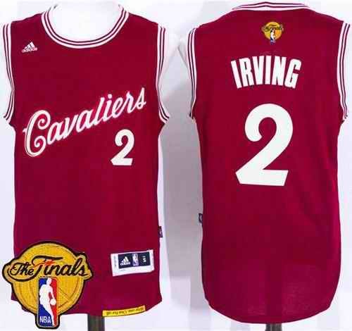 Cavaliers #2 Kyrie Irving Red 2015-2016 Christmas Day The Finals Patch Stitched NBA Jersey