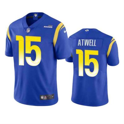 Men's Los Angeles Rams #15 Tutu Atwell Royal Vapor Untouchable Limited Stitched Football Jersey