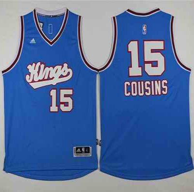 Kings #15 DeMarcus Cousins New Light Blue Stitched NBA Jersey