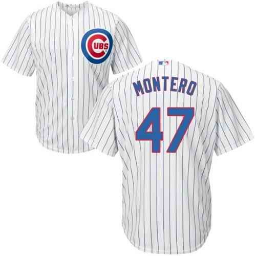 Cubs #47 Miguel Montero White Home Stitched Youth MLB Jersey