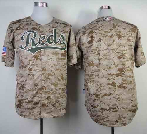 Reds Blank Camo Alternate Cool Base Stitched MLB Jersey