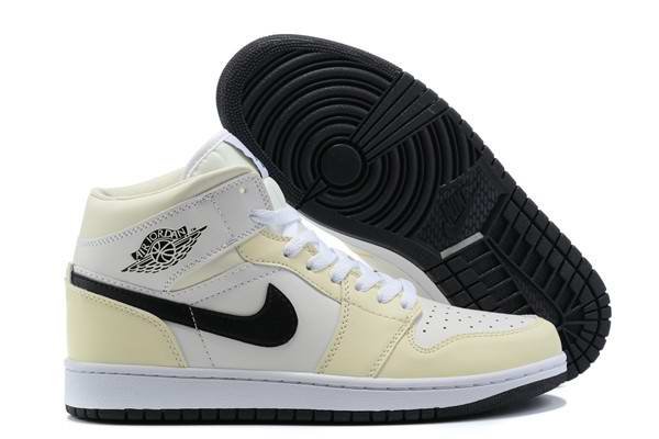 Women's Running Weapon Air Jordan 1 White/Cream Shoes 0114