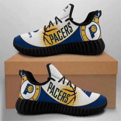 Women's Indiana Pacers Mesh Knit Sneakers/Shoes 002