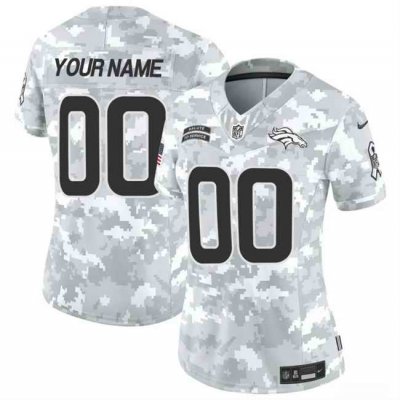 Women's Denver Broncos Active Player Custom 2024 F.U.S.E Arctic Camo Salute to Service Limited Stitched Jersey(Run Small)