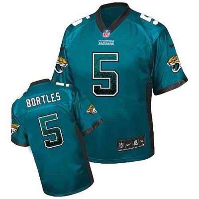 Nike Jaguars #5 Blake Bortles Teal Green Team Color Youth Stitched NFL Elite Drift Fashion Jersey