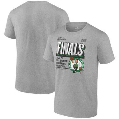 Men's Boston Celtics Heather Gray 2024 Eastern Conference Champions Locker Room T-Shirt