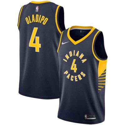 Men's Indiana Pacers #4 Victor Oladipo Navy  Stitched Jersey