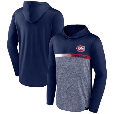 Men's Montreal Canadiens Navy Podium Defender Pullover Hoodie