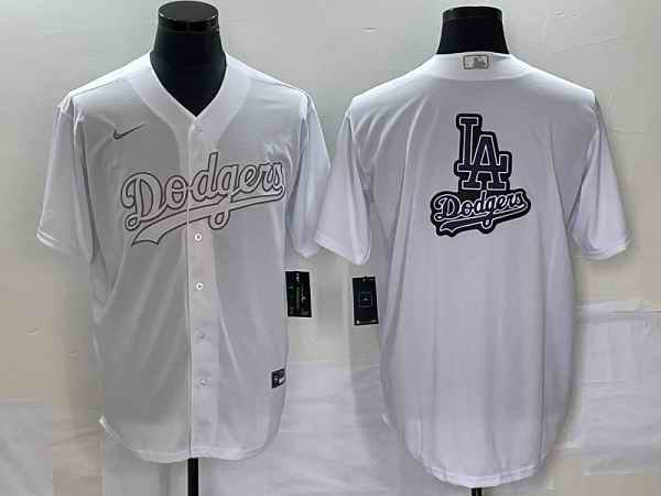 Men's Los Angeles Dodgers Big Logo In Back Weekend Stitched Baseball Jersey