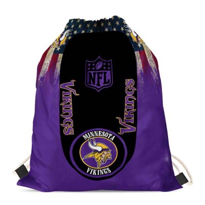 Minnesota Vikings Drawstring Backpack sack / Gym bag 18 x 14 002