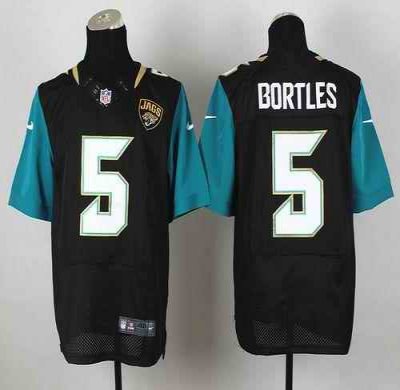 Nike Jaguars #5 Blake Bortles Black Alternate Men's Stitched NFL Elite Jersey