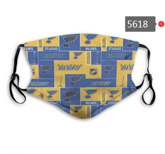 St. Louis Blues Face Mask 5618 Filter Pm2.5 (Pls check description for details)