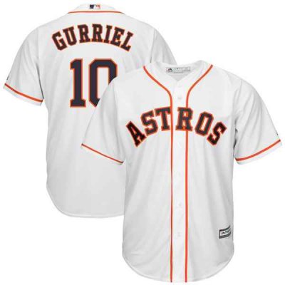 Women's Houston Astros #10 Yuli Gurriel Majestic White 2019 Cool Base Stitched MLB Jersey(Run Small)