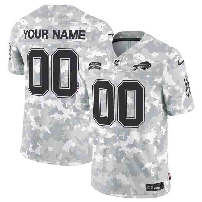 Men's Buffalo Bills Active Player Custom 2024 F.U.S.E Arctic Camo Salute to Service Limited Stitched Football Jersey