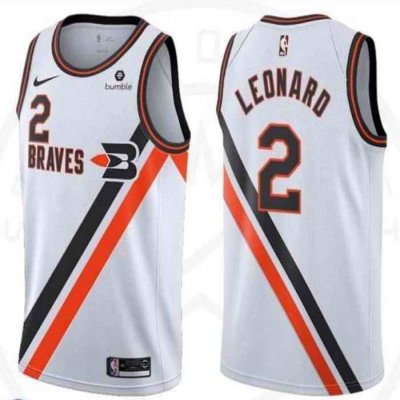 Men's Los Angeles Clippers #2 Kawhi Leonard White Stitched NBA Jersey