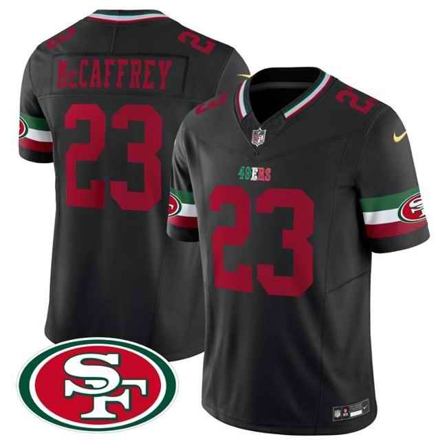 Men's San Francisco 49ers #23 Christian McCaffrey Black F.U.S.E. Mexico Vapor Limited Stitched Football Jersey