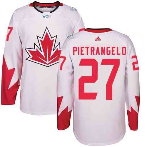 Team Canada #27 Alex Pietrangelo White 2016 World Cup Stitched Youth NHL Jersey