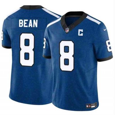 Men's Indianapolis Colts #8 Jason Bean Blue 2024 F.U.S.E. Throwback Vapor Limited Stitched Football Jersey