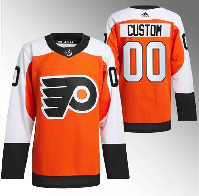 Men's Philadelphia Flyers Custom 2023/24 Orange Stitched Jersey