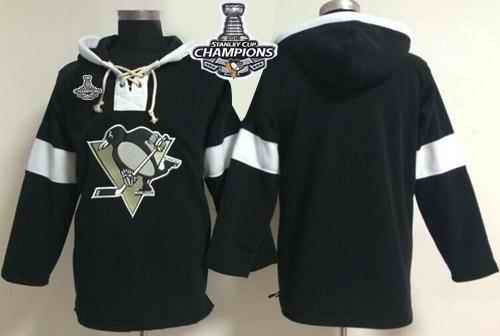 Pittsburgh Penguins Blank Black Pullover 2016 Stanley Cup Champions NHL Hoodie